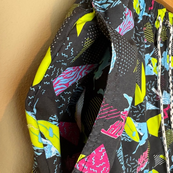 NWT Foundry Supply Co. Big/Tall Swim/Trunks Black/Yellow/Pink/Blue; Size 4XL - Picture 4 of 11